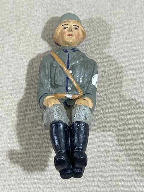 Bunker Militaria: Original Nazi Era German Toy Soldier Sitting with Red ...