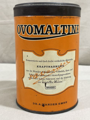 POSTWAR German Chocolate Drink Mix Tin, OVOMALTINE