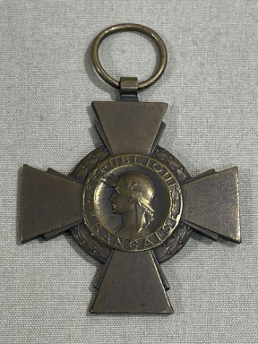 Original WWI French Combatant's Cross Medal
