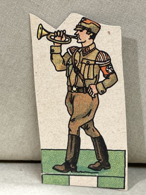 Original WWII German Paper Cut-Out, SA Parade Trumpeter