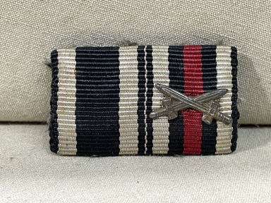 Original Pre-WWII German Two-Position Ribbon Bar, 1914 Iron Cross 2nd Cl.