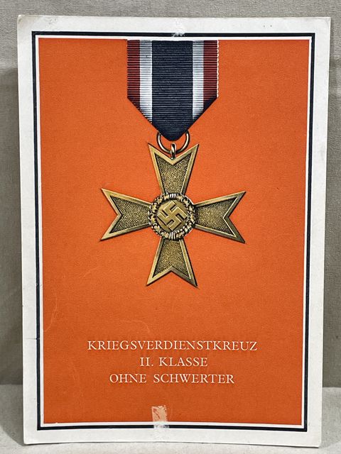 Bunker Militaria: Original WWII German Medals Postcard, War Merit Cross ...