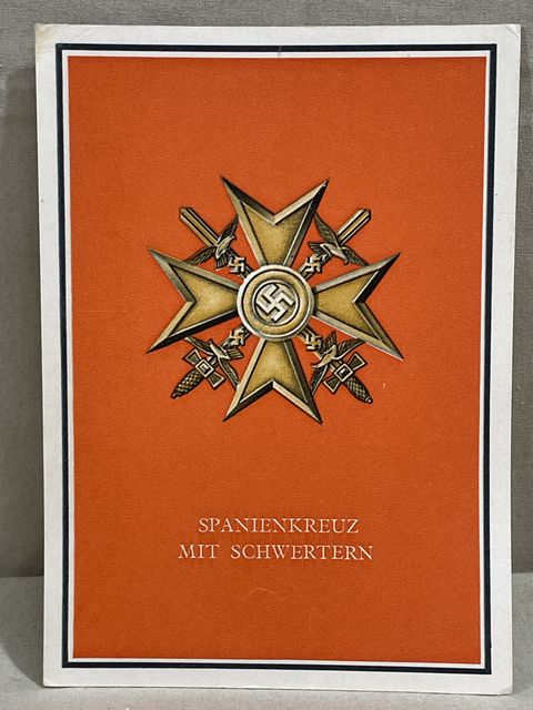 Bunker Militaria: Original WWII German Medals Postcard, Spanish Cross w ...