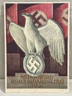 Original 1937 German Commemorative Postcard, Reichs Party Day