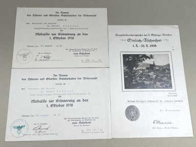 Original WWII German Documents Pertaining to a Doctor in the 1st Gebirgs-Division