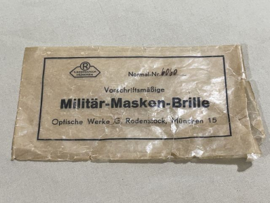 Original WWII German Military Gas Mask Glasses Envelope, Militr-Masken-Brille