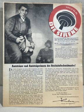 Original WWII German Luftschutz Magazine, Die Sirene
