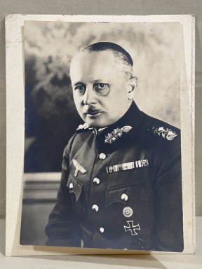 Original WWII German General Von Fritsch Photograph, On Stiff Backing