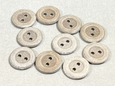 Original WWII German 15mm Pressed Paper Buttons, Set of 10