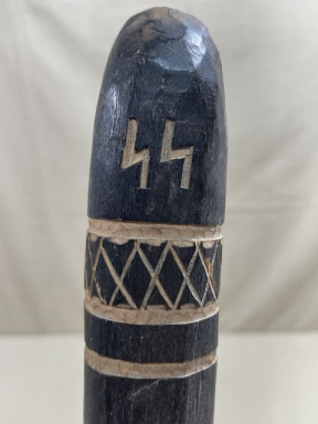 Original WWII German SS Officer's Hand Carved Walking Stick, Wolchow 1943